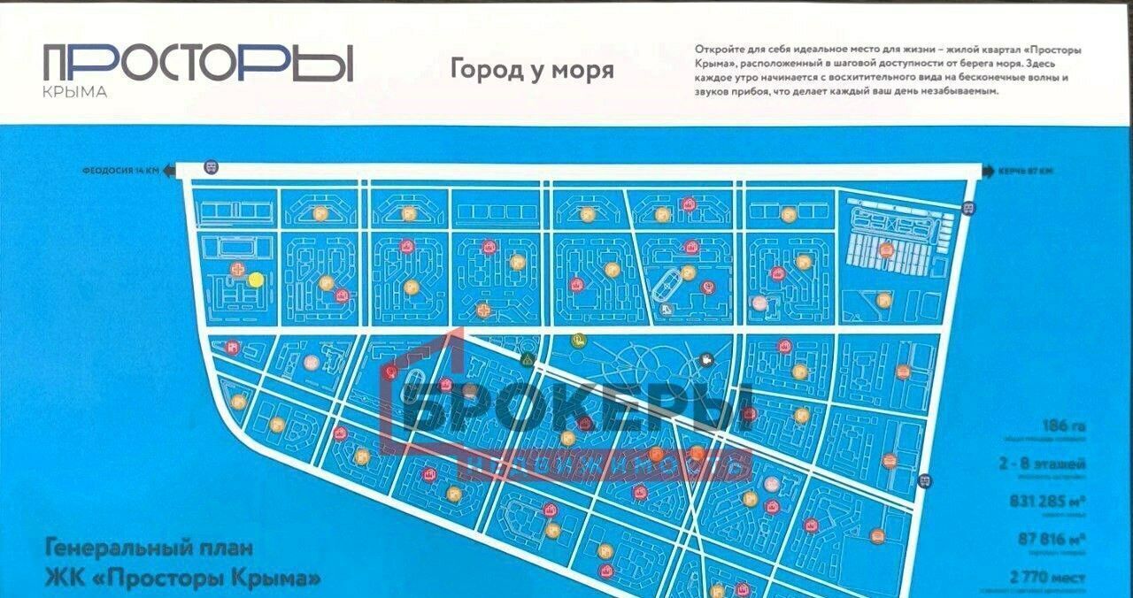 квартира г Фокино п Крым ЖК «Просторы крыма» Феодосия городской округ, Приморский пгт фото 18