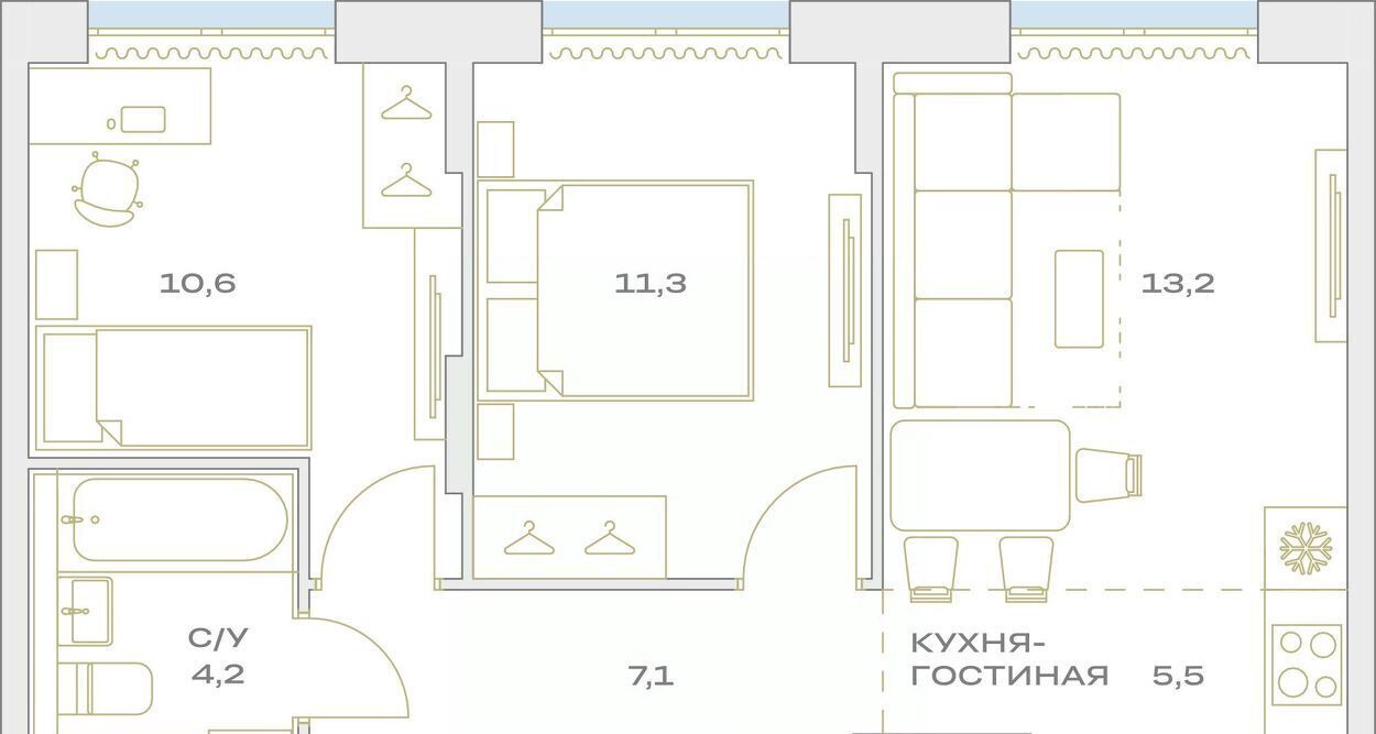 квартира г Москва п Филимонковское п Марьино ЖК «Детали» Филатов Луг фото 2