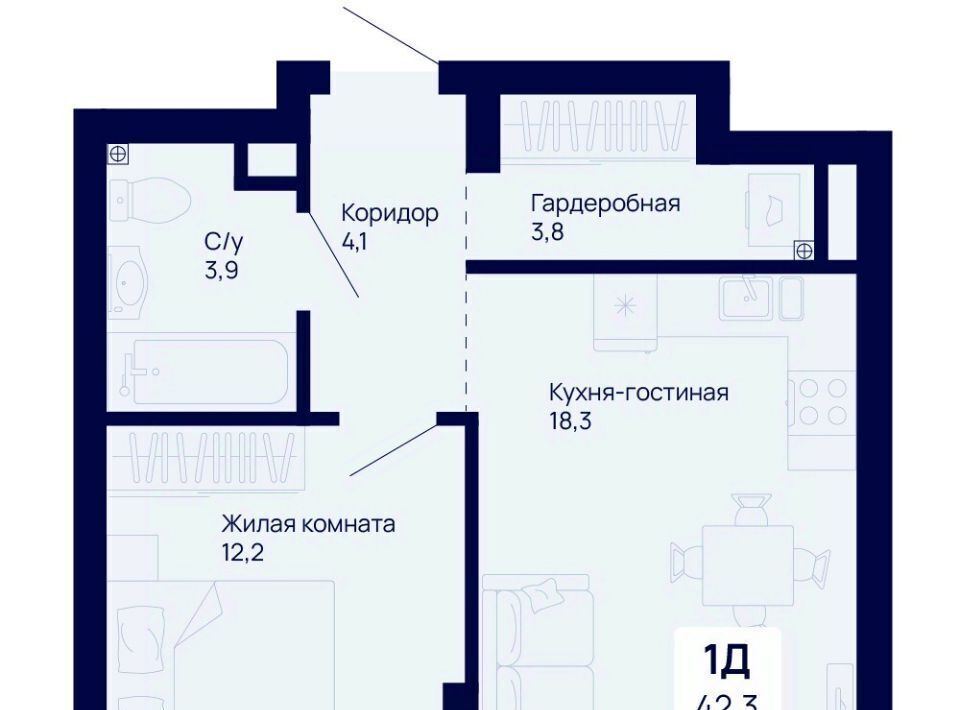 квартира г Екатеринбург Уральская ЖК Галактика фото 1