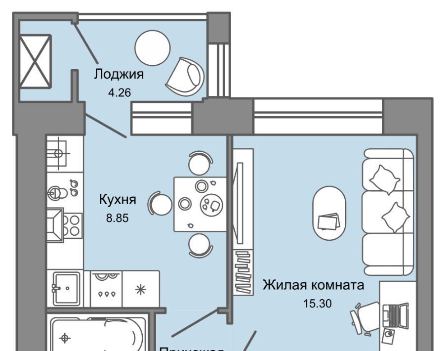 квартира г Ульяновск р-н Заволжский б-р Военных строителей 8 фото 1