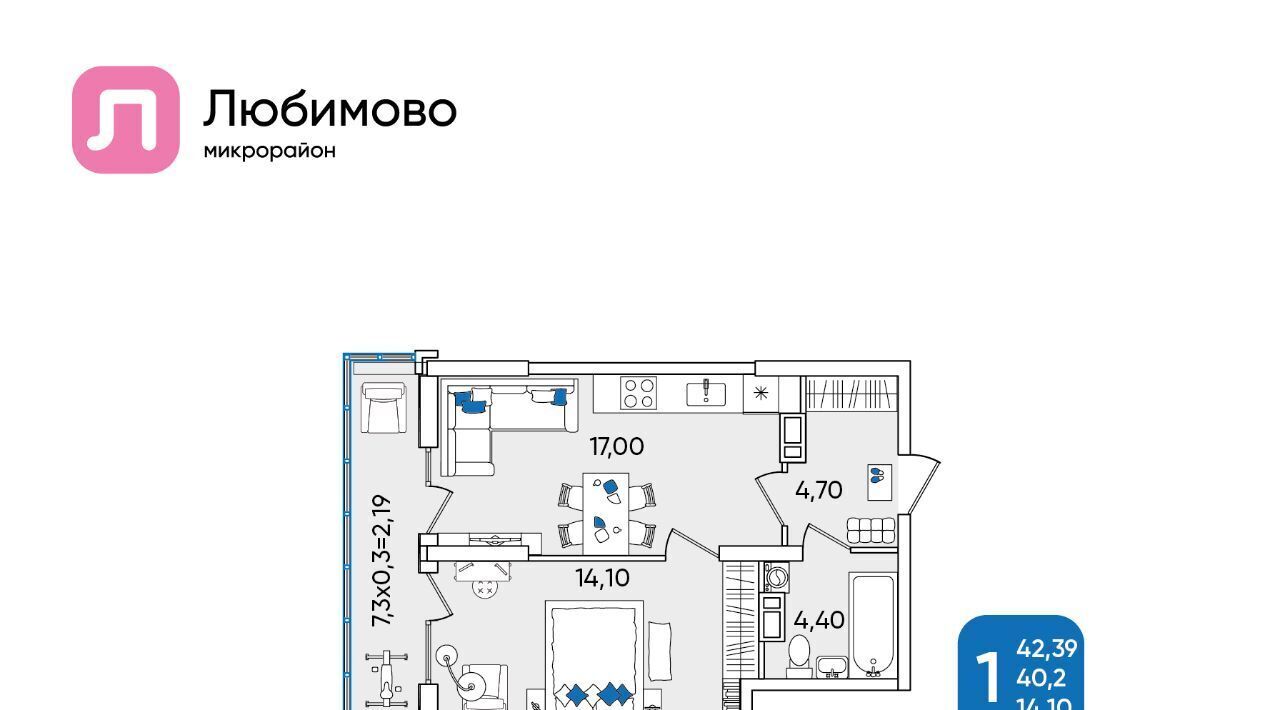квартира г Краснодар р-н Прикубанский ул Батуринская 7 фото 1