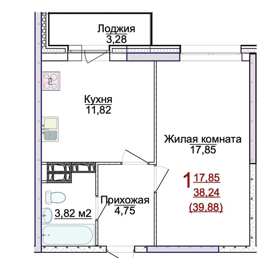 квартира г Ярославль п Сокол р-н Фрунзенский д. 31а фото 21