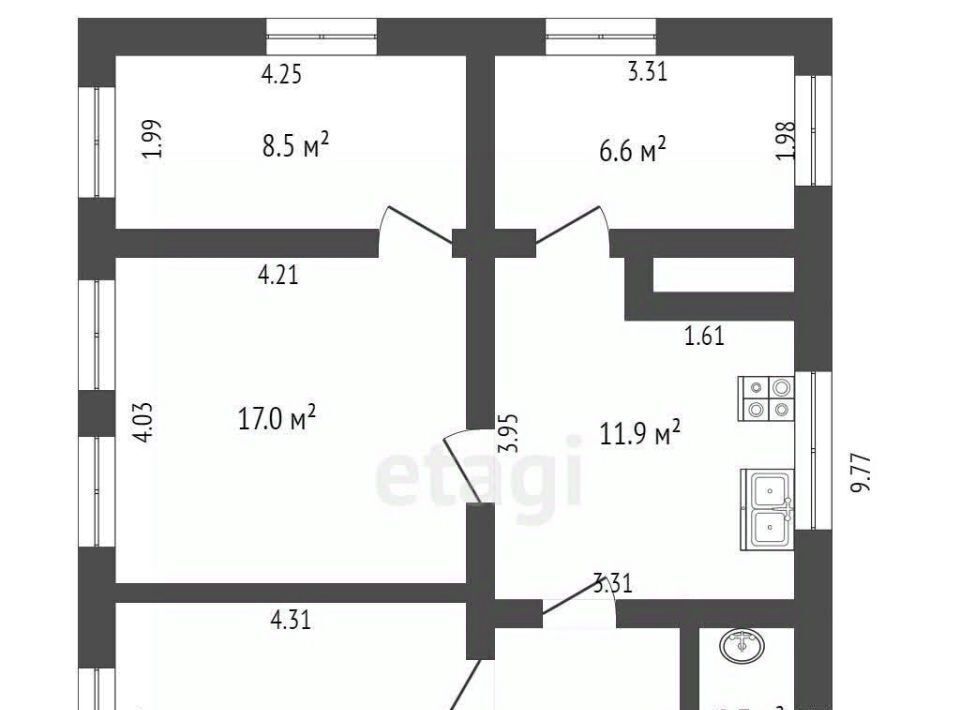 дом р-н Сорокинский с Большое Сорокино ул З.Космодемьянской фото 23