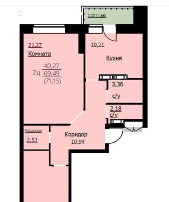 квартира г Ярославль р-н Заволжский ул Красноборская 38к/3 фото 1