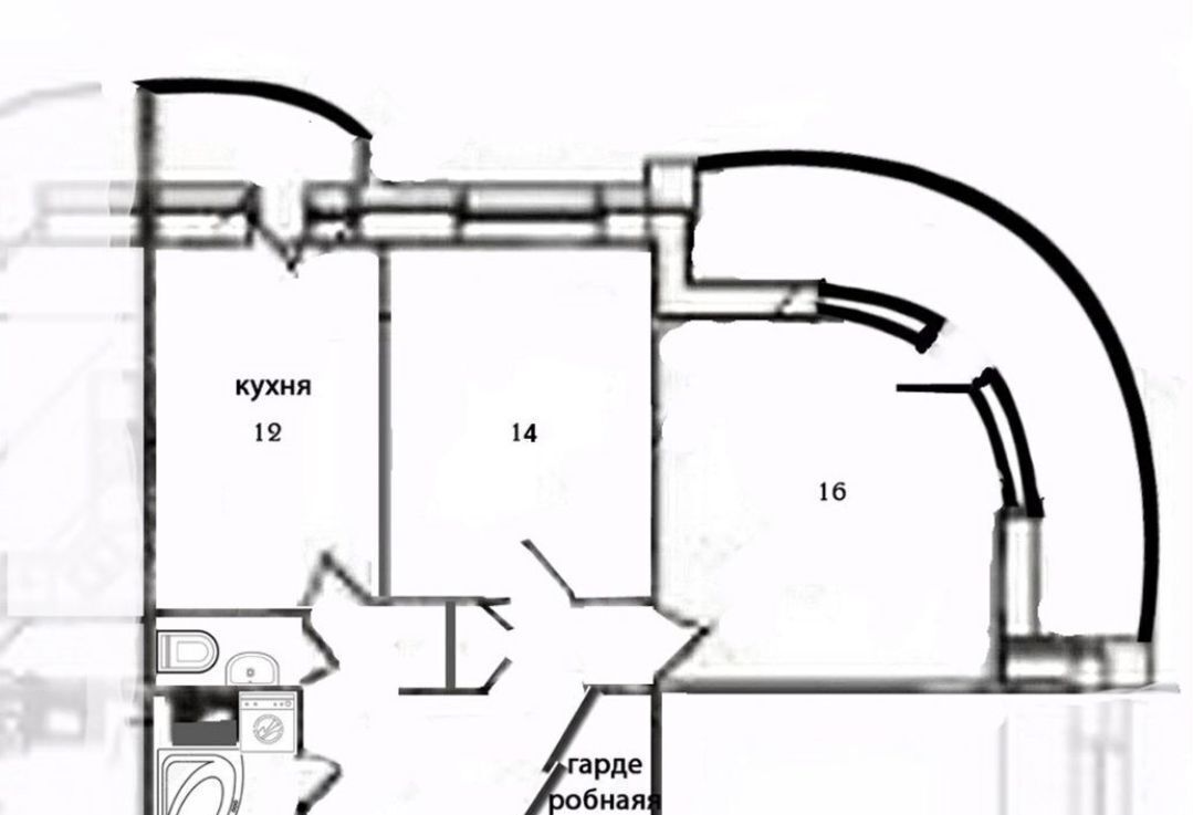 квартира г Санкт-Петербург метро Ладожская пр-кт Ударников 33 округ Пороховые фото 2