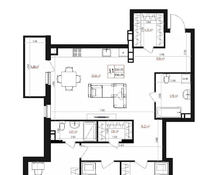 квартира г Тула р-н Советский ул Свободы 33 фото 1