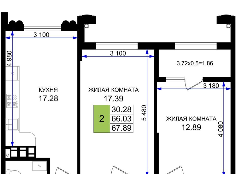 квартира г Новороссийск р-н Южный микрорайон 5-я Бригада фото 1