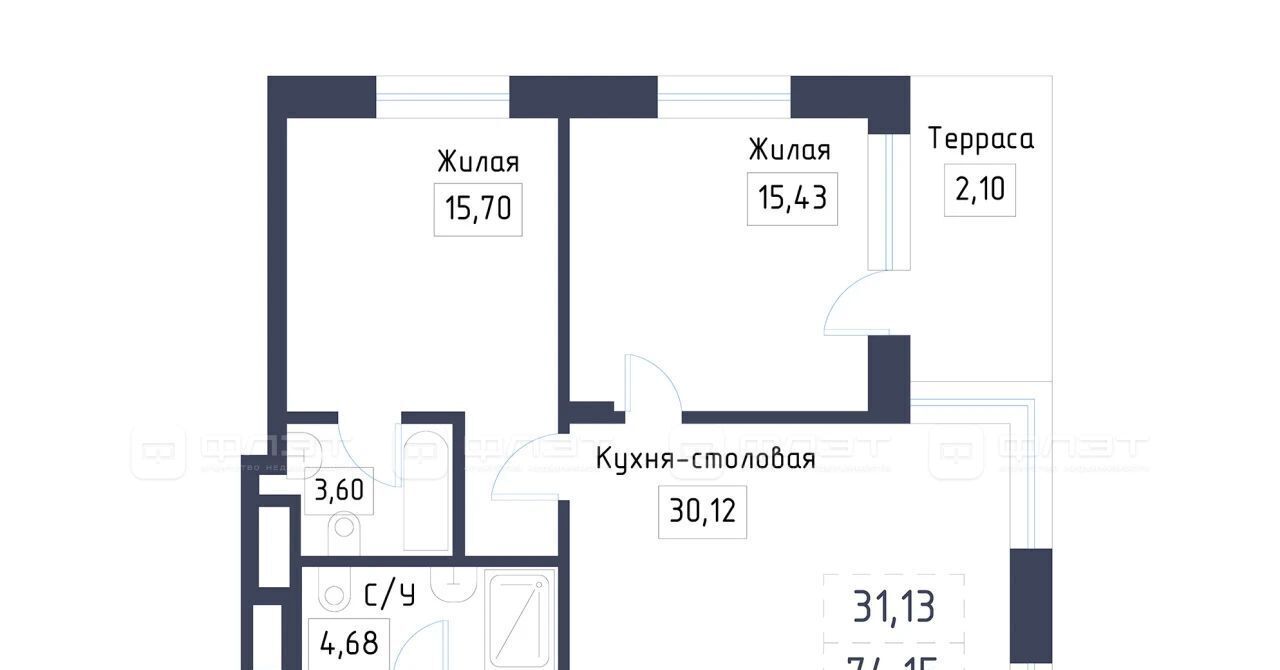 квартира г Казань метро Площадь Тукая ул Габдуллы Тукая фото 3