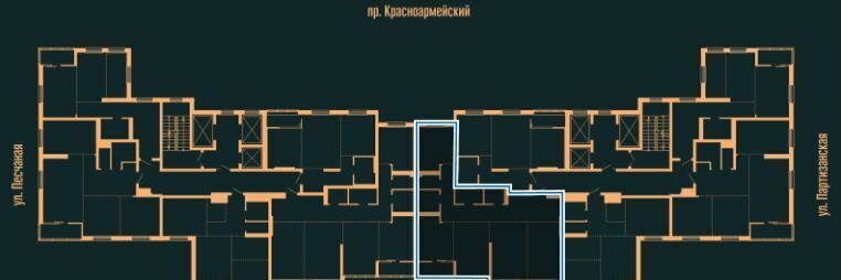 квартира г Барнаул р-н Центральный пр-кт Красноармейский 2 ЖК «Oscar» секц. 1, д. 61Б фото 5