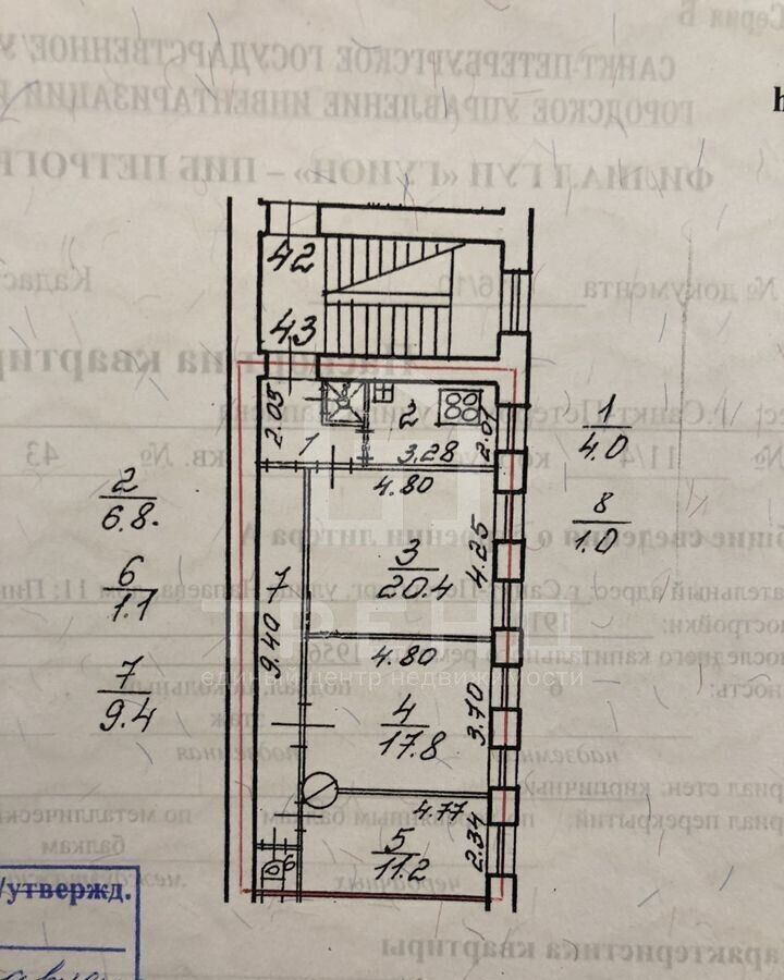 квартира г Санкт-Петербург метро Горьковская ул Чапаева 11/4 фото 10