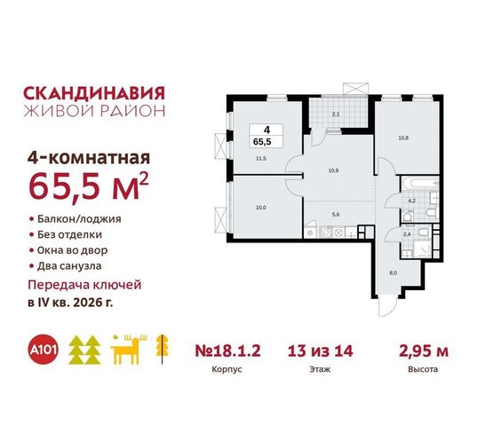 жилой район «Скандинавия» метро Коммунарка ул Поляны 18/1 з/у 50д, Московская область фото