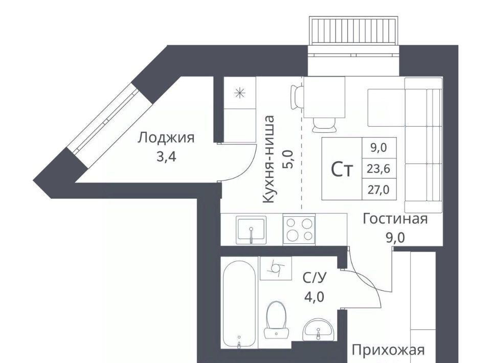 квартира г Новосибирск Заельцовская ЖК Дежнёв фото 1