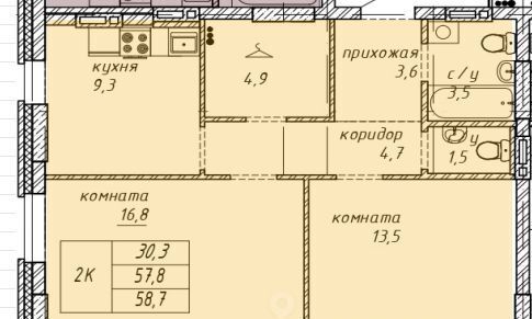 квартира г Барнаул р-н Железнодорожный ул Юрина 118д фото 1