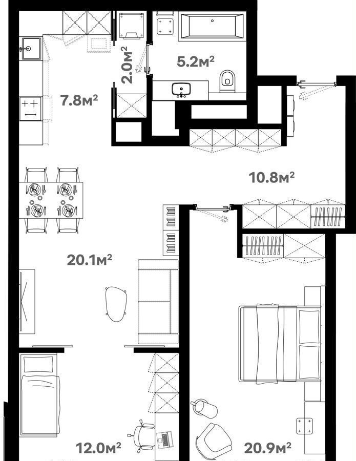 квартира г Москва ул Советская 60 ЖК «River House» Московская область, Щёлково фото 1