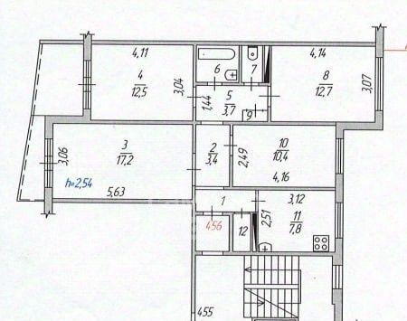 квартира г Челябинск р-н Калининский ул Чайковского 70 фото 29