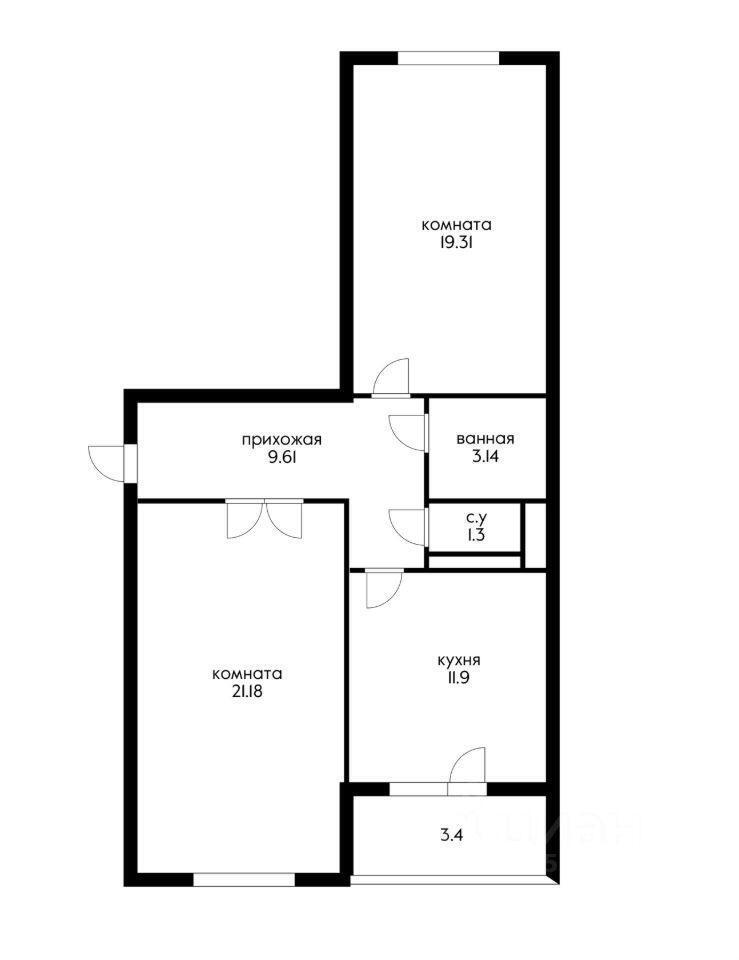 квартира г Краснодар р-н Карасунский ул им. Игнатова 4/3 фото 15