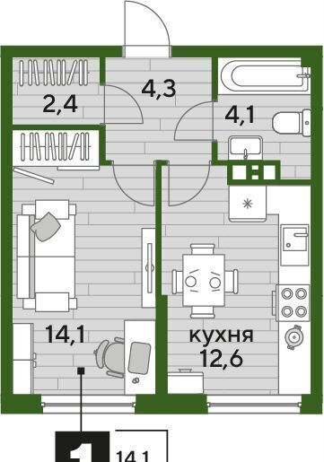 квартира г Краснодар р-н Прикубанский ул Красных Партизан 3 фото 2