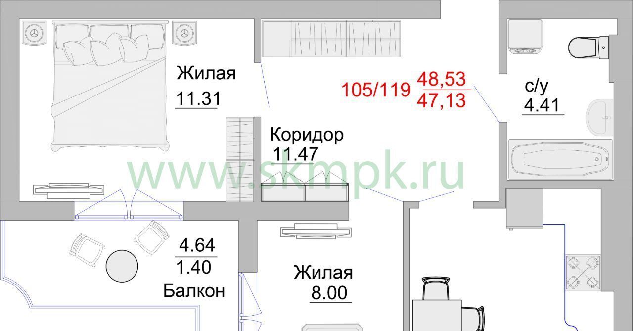 квартира г Пионерский ул Портовая 5 Апарт-отель «Пионерский» фото 1