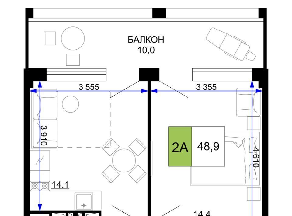 квартира р-н Анапский г Анапа проезд Сосновый апарт-комплекс по проезду Сосновый фото 1