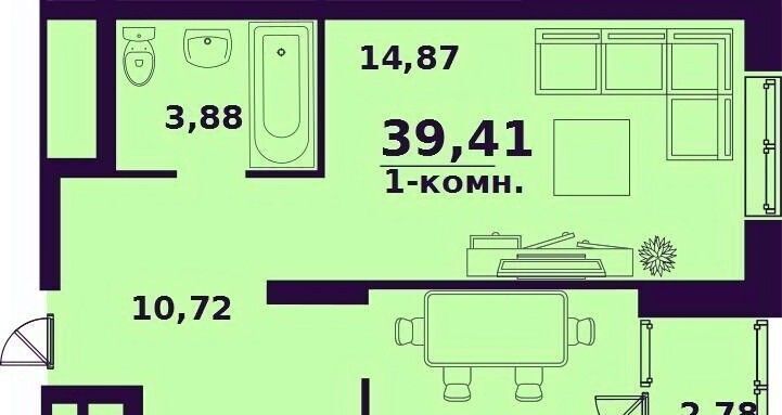 квартира г Ульяновск р-н Заволжский ул Народного учителя Латышева 5 фото 1