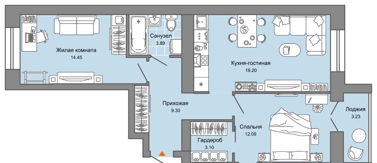 квартира г Ульяновск р-н Засвияжский Город Новаторов жилой комплекс, 1 фото 1