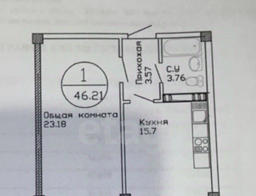 квартира г Махачкала р-н Ленинский пр-кт Насрутдинова 272и фото 14