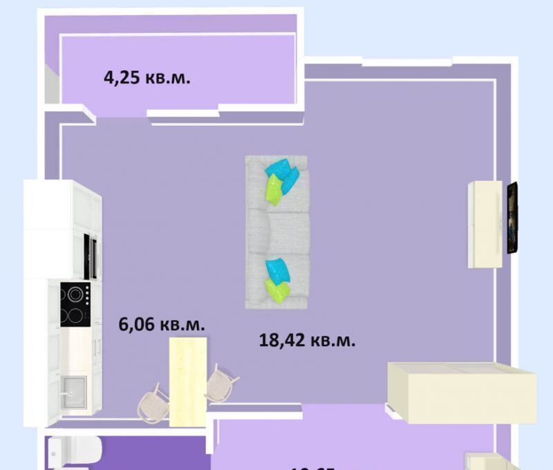 квартира г Омск р-н Центральный ул Завертяева 18к/11 фото 2