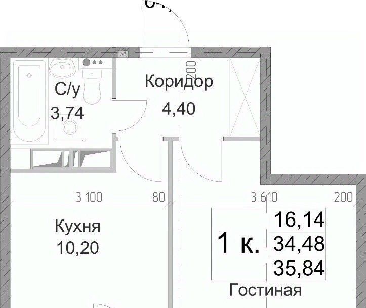 квартира г Санкт-Петербург метро Лесная ул Студенческая 14к/1 фото 1