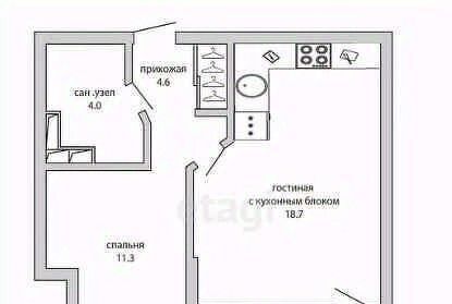 квартира г Кемерово р-н Заводский ул Веры Волошиной 38а фото 6