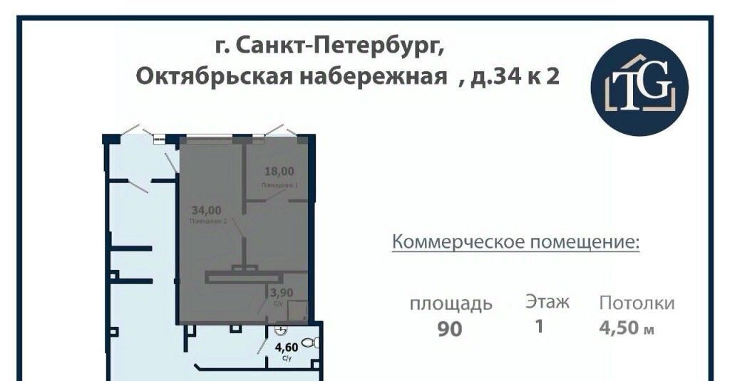 свободного назначения г Санкт-Петербург метро Проспект Большевиков наб Октябрьская 34к/2 фото 2