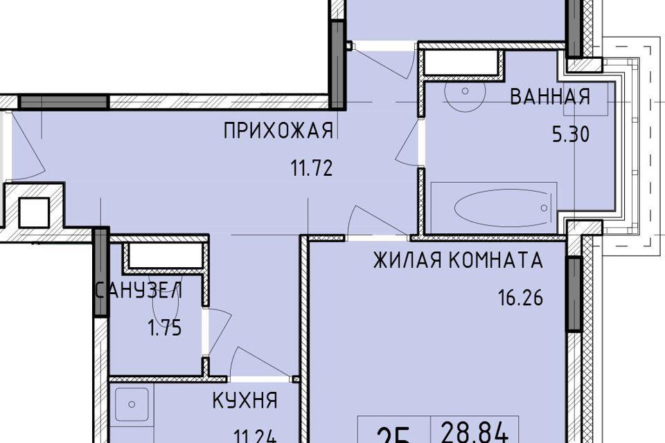 квартира г Тула ул Академика Насоновой 1б муниципальное образование Тула фото 1