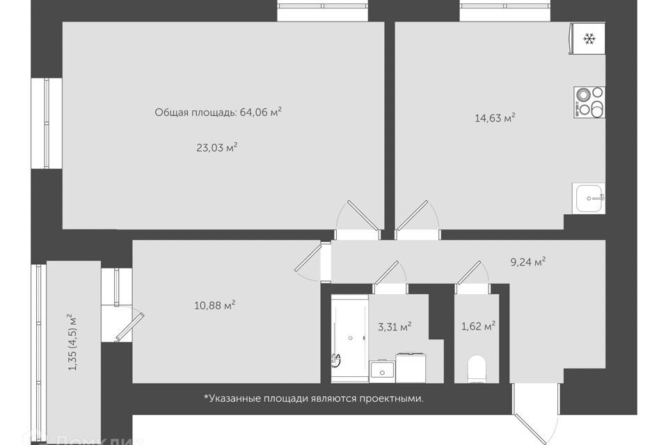 квартира г Ярославль ш Суздальское 64 городской округ Ярославль фото 1