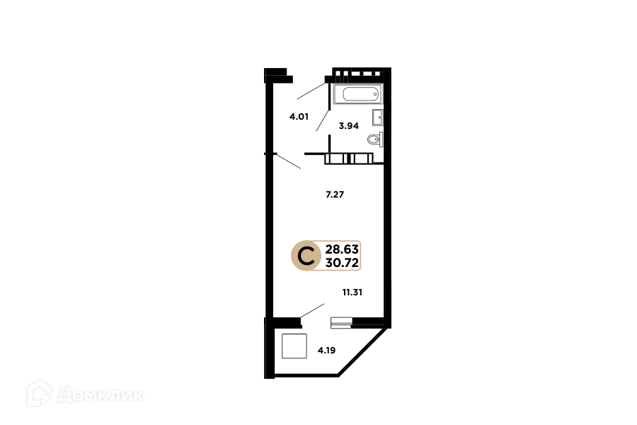 квартира г Самара Самара городской округ, Московское шоссе 18 километр, 33 фото 1