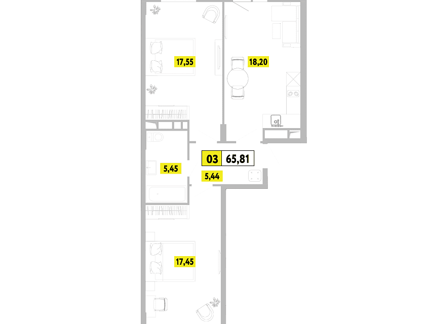 квартира городской округ Солнечногорск д Радумля мкр ММС-2 9 фото 1