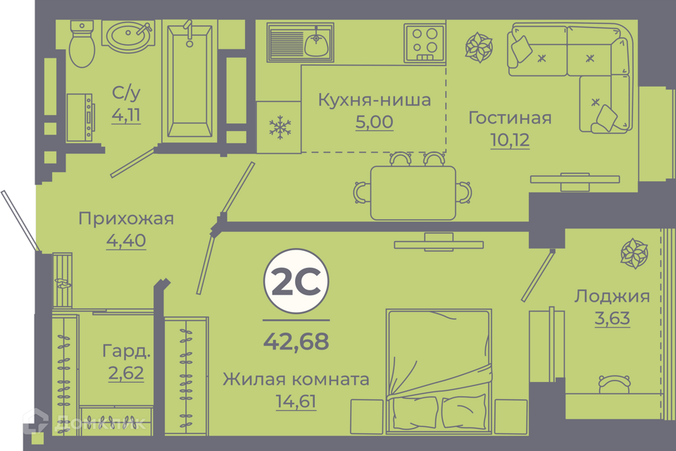 квартира г Ростов-на-Дону ул Еременко 109 городской округ Ростов-на-Дону фото 1