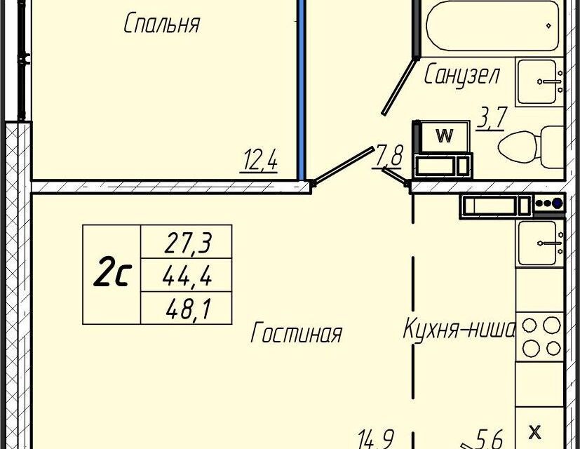 квартира г Кемерово ул Заречная 32 Кемеровская область — Кузбасс, Кемеровский городской округ фото 1