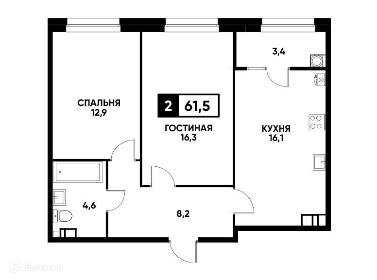 квартира г Ставрополь р-н Промышленный городской округ Ставрополь, Сквер Героев России фото 1