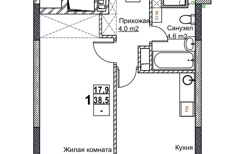 квартира г Нижний Новгород р-н Канавинский городской округ Нижний Новгород, Жилой комплекс Бетанкур фото 1