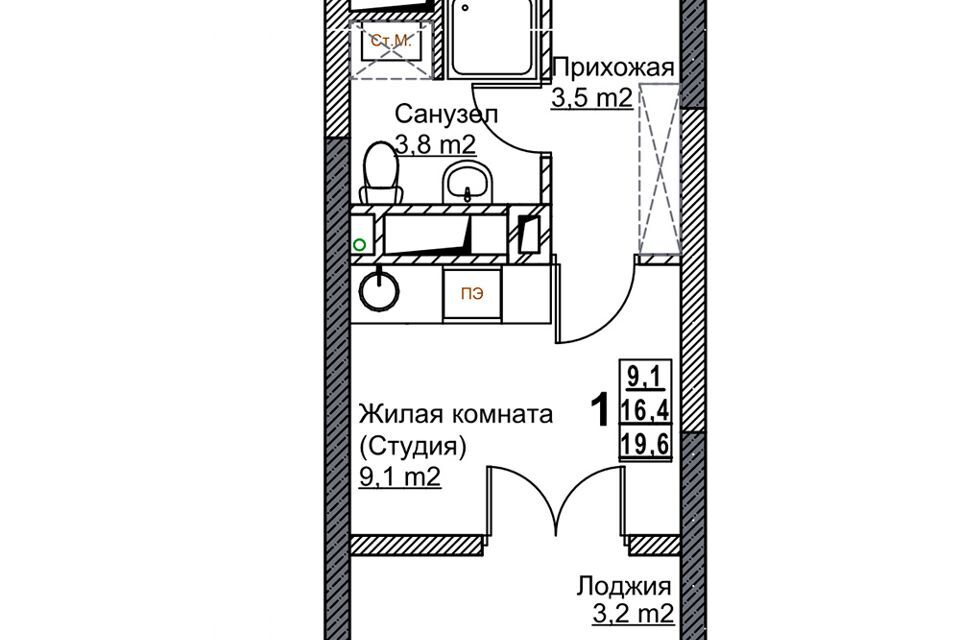 квартира г Нижний Новгород р-н Канавинский городской округ Нижний Новгород, Жилой комплекс Бетанкур фото 1