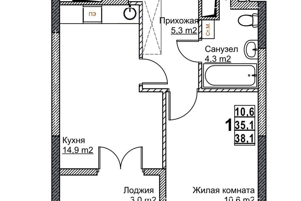 квартира г Нижний Новгород р-н Канавинский городской округ Нижний Новгород, Жилой комплекс Бетанкур фото 1