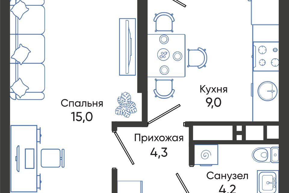 квартира г Новороссийск р-н Центральный ул Куникова 6 городской округ Новороссийск фото 1