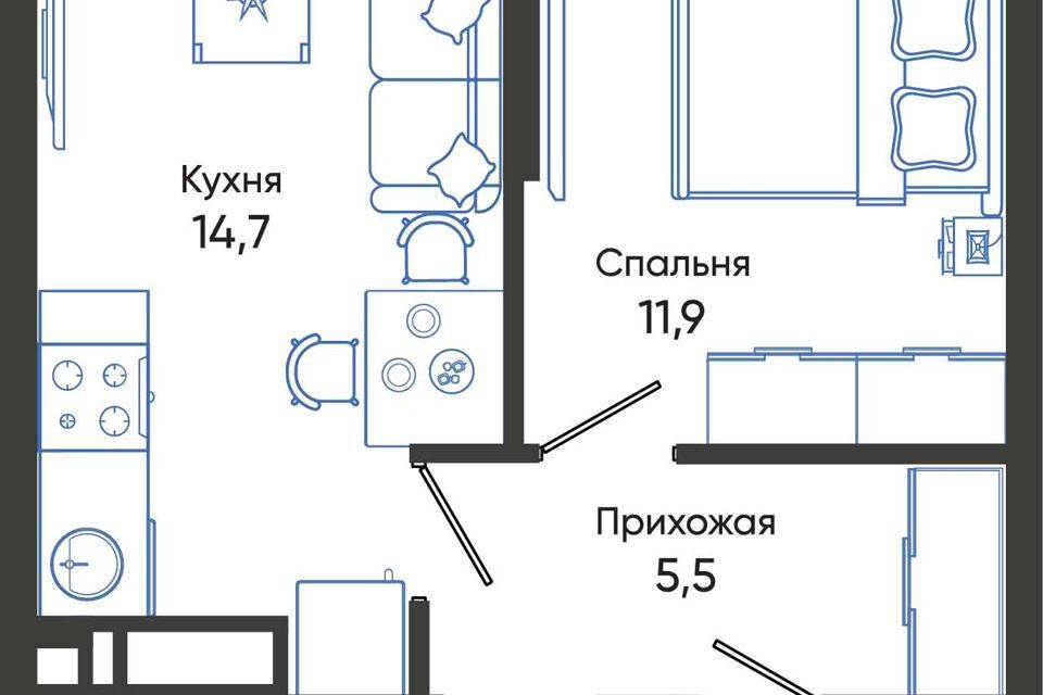 квартира г Новороссийск р-н Центральный ул Куникова 6 городской округ Новороссийск фото 1