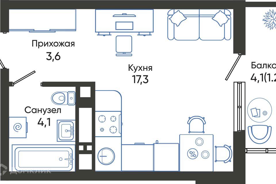 квартира г Новороссийск р-н Центральный ул Куникова 6 городской округ Новороссийск фото 1