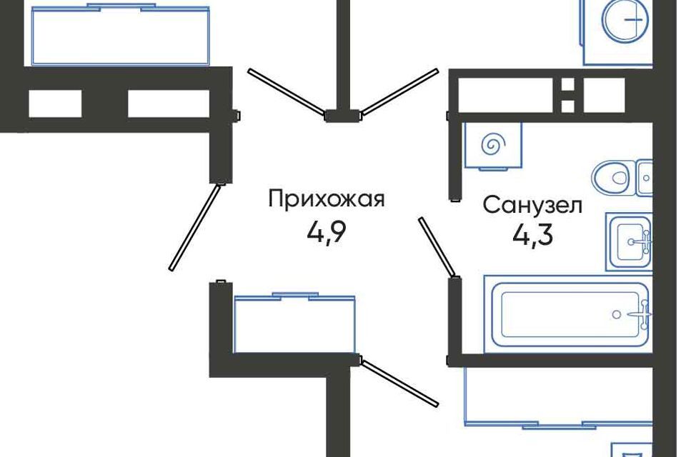 квартира г Новороссийск р-н Центральный ул Куникова 6 городской округ Новороссийск фото 1