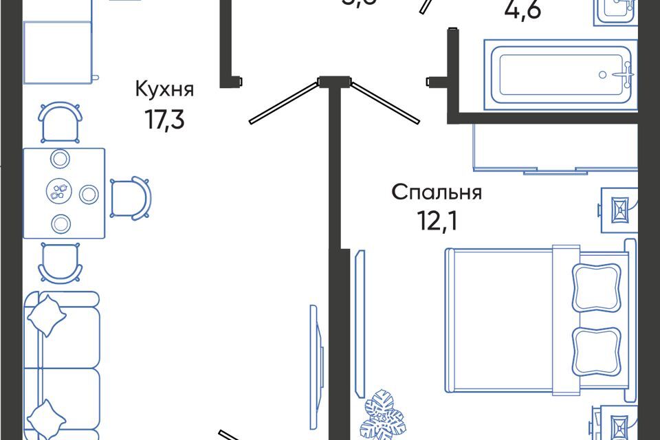 квартира г Новороссийск р-н Центральный ул Куникова 6 городской округ Новороссийск фото 1