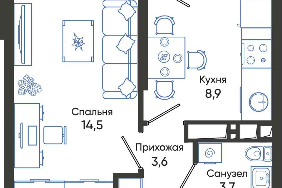 квартира г Новороссийск р-н Центральный ул Куникова 6 городской округ Новороссийск фото 1