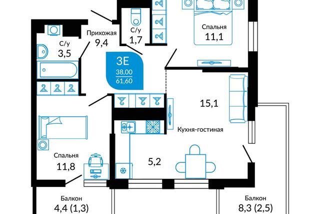 р-н Прикубанский Краснодар городской округ, Жилой комплекс Отражение фото