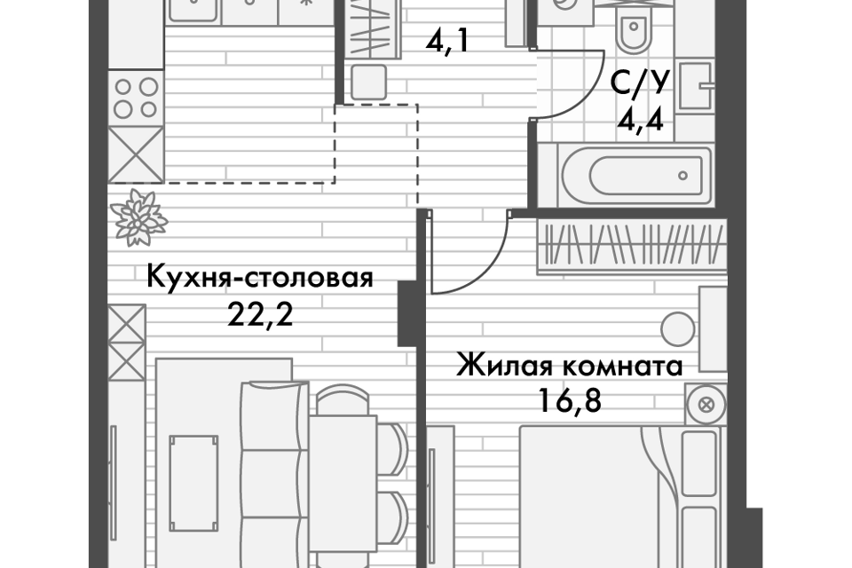 квартира г Владивосток р-н Ленинский Владивостокский городской округ, жилой комплекс Философия фото 1