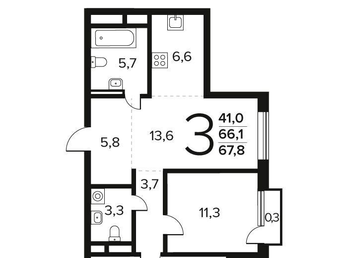 квартира г Москва Десна, № 61 кв-л фото 1