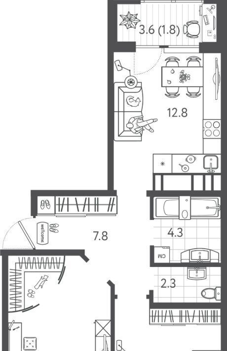 квартира г Краснодар р-н Центральный ул Колхозная 5к/6 ЖК «Все Свои VIP» фото 1